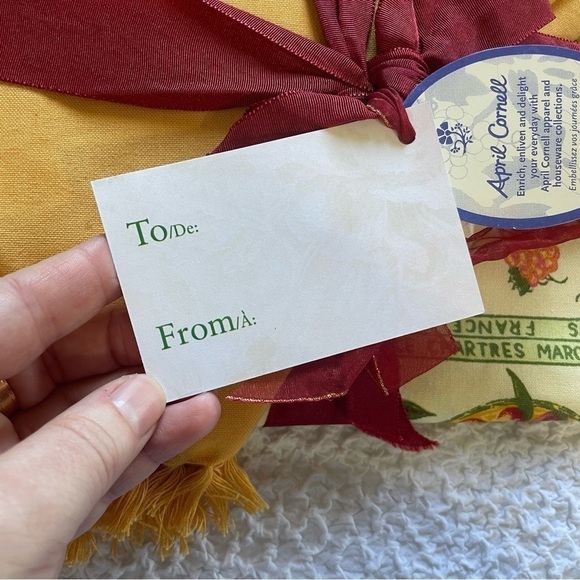 April Cornell Placemats & Napkins Set of Four (4) Olives Wine France NWT - Picture 11 of 11